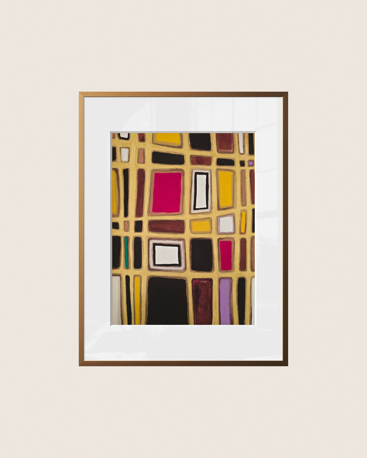 "Color Tiles 3" Original Gouache Painting