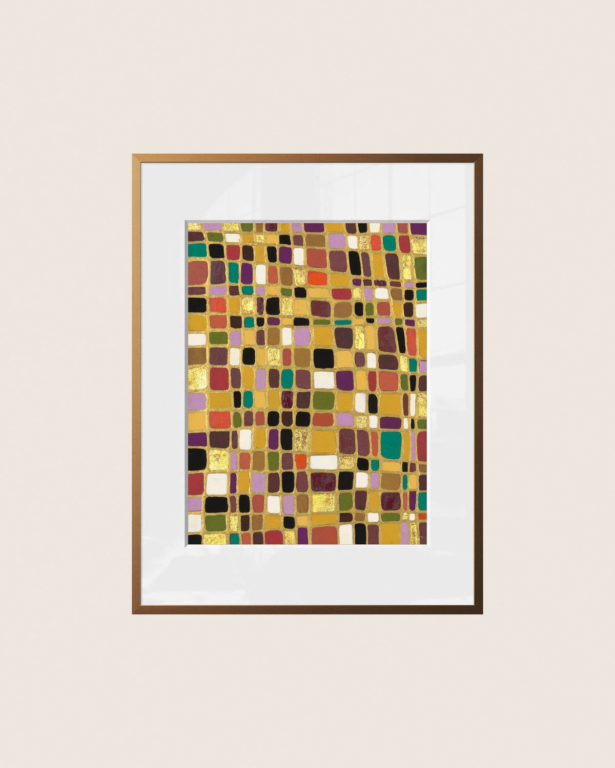 "Color Tiles 1" Original Mixed Media Painting