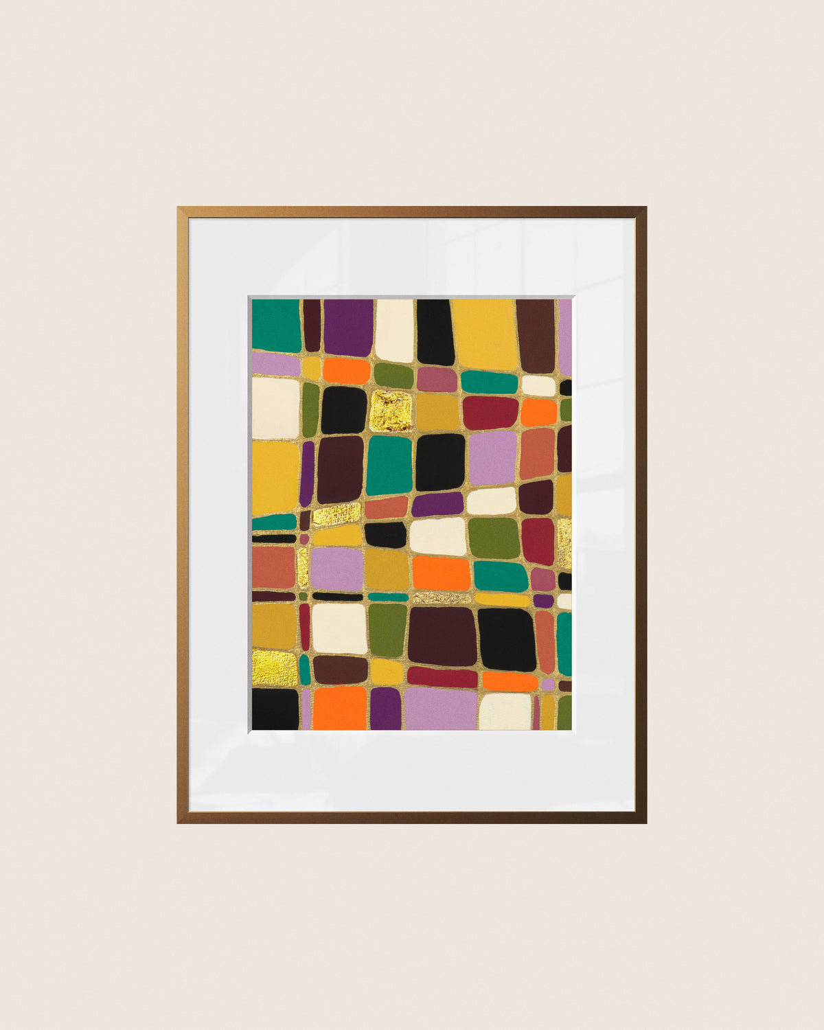 "Color Tiles 2" Original Mixed Media Painting